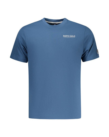 Blue Cotton Men T-Shirt