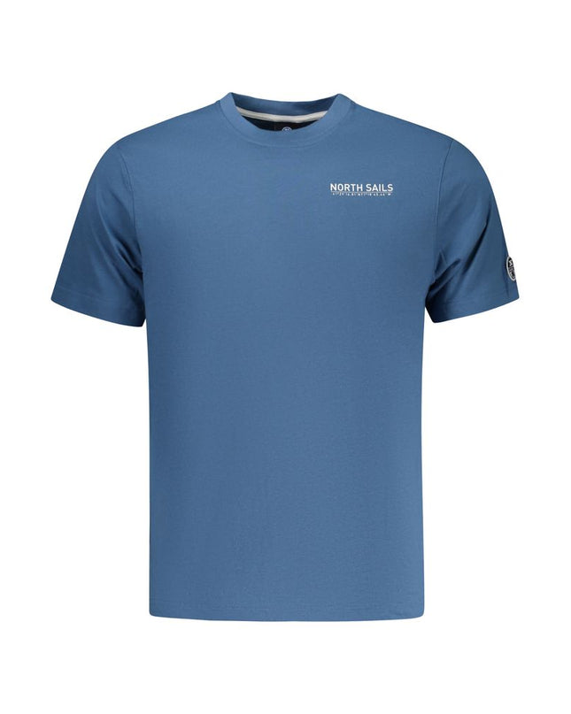 Blue Cotton Men T-Shirt