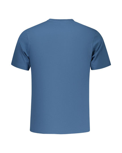 Blue Cotton Men T-Shirt