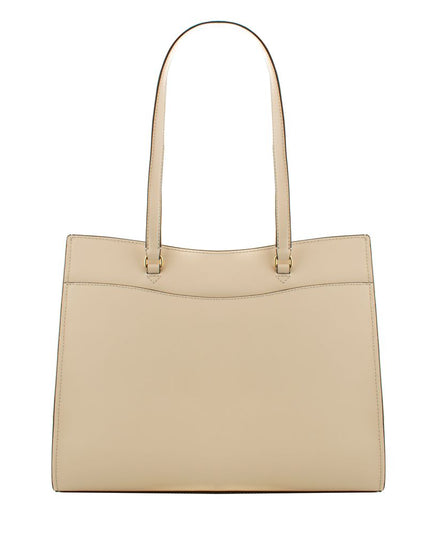 Beige Leather Tote Bag