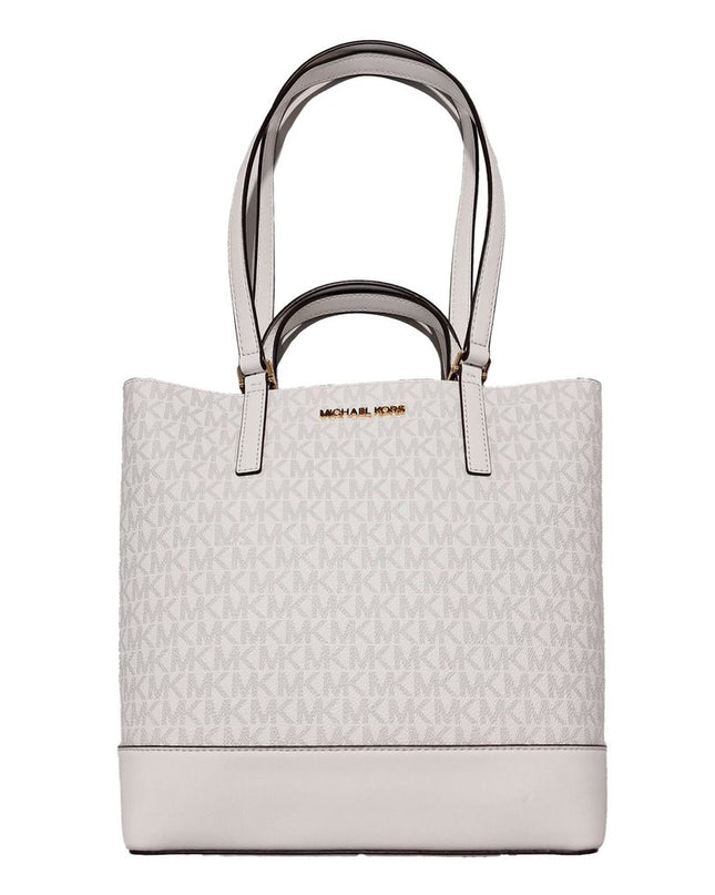 White Leather Tote Bag