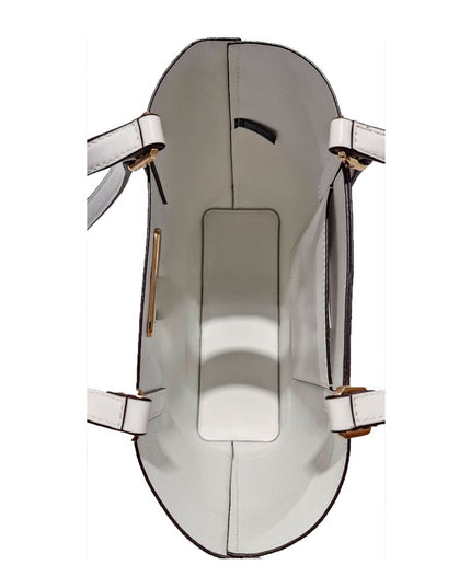 White Leather Tote Bag