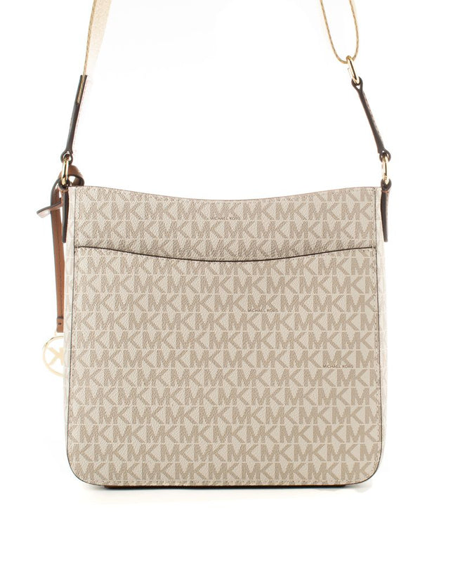 Beige Canvas Crossbody Bag