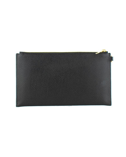Black Leather Clutch Bag