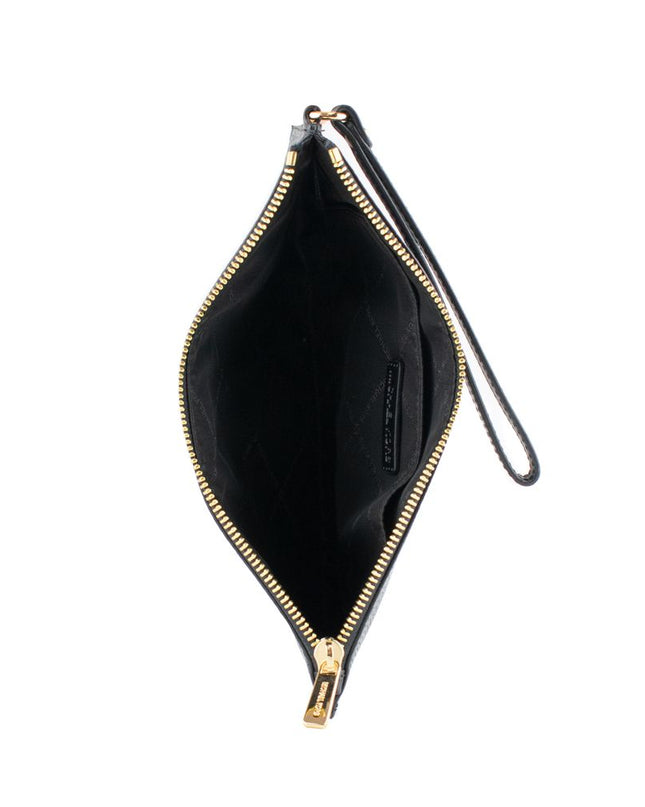 Black Leather Clutch Bag