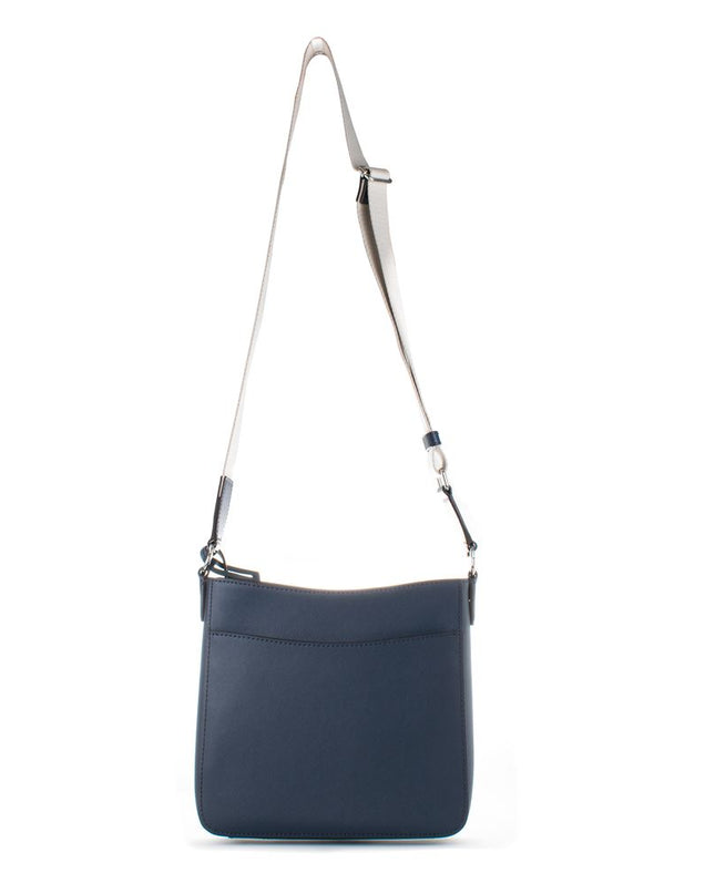 Blue Canvas Crossbody Bag