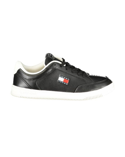 Black Polyurethane Men Sneaker