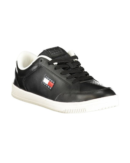 Black Polyurethane Men Sneaker