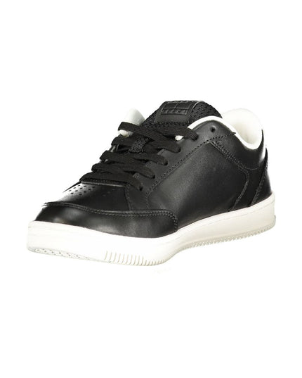 Black Polyurethane Men Sneaker