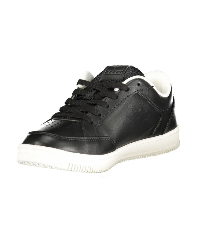 Black Polyurethane Men Sneaker