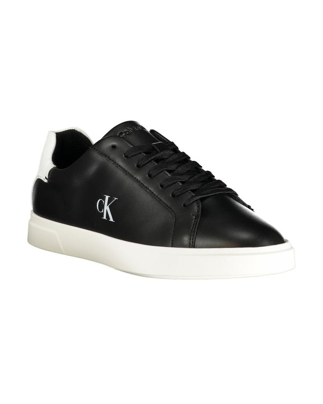 Black Polyurethane Women Sneaker