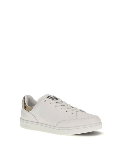 White Calf Leather Bos Taurus Low Top Sneakers