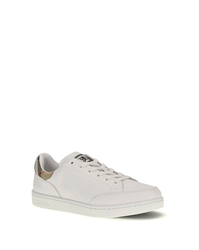 White Calf Leather Bos Taurus Low Top Sneakers