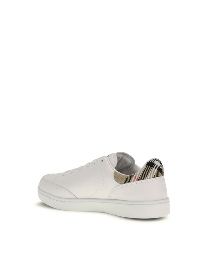 White Calf Leather Bos Taurus Low Top Sneakers