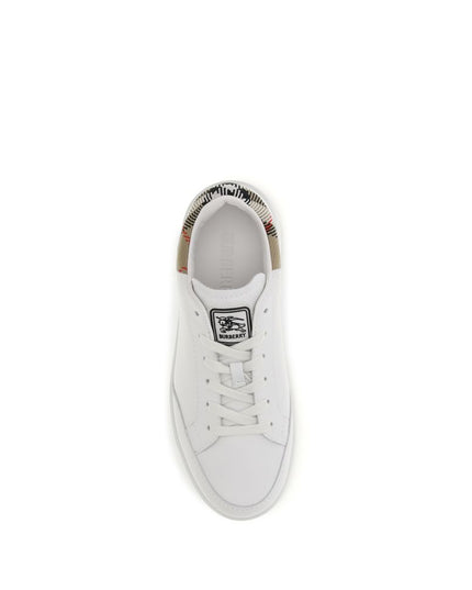 White Calf Leather Bos Taurus Low Top Sneakers