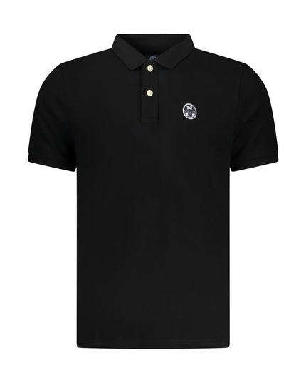 Black Cotton Mens Polo Shirt