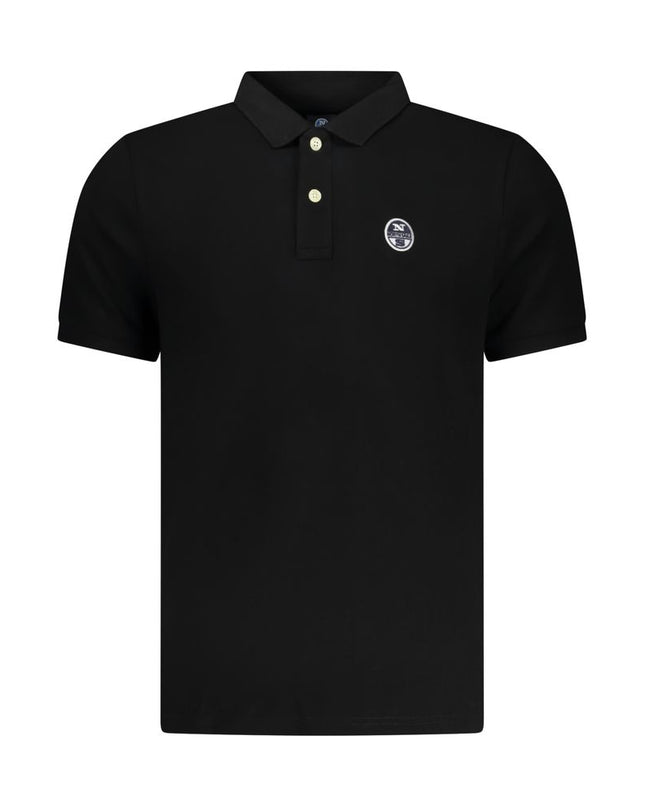 Black Cotton Mens Polo Shirt