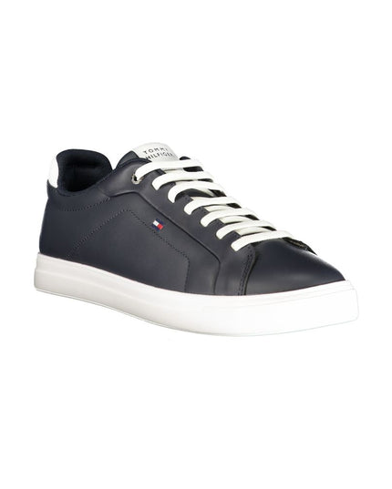 Blue Polyurethane Men Sneaker
