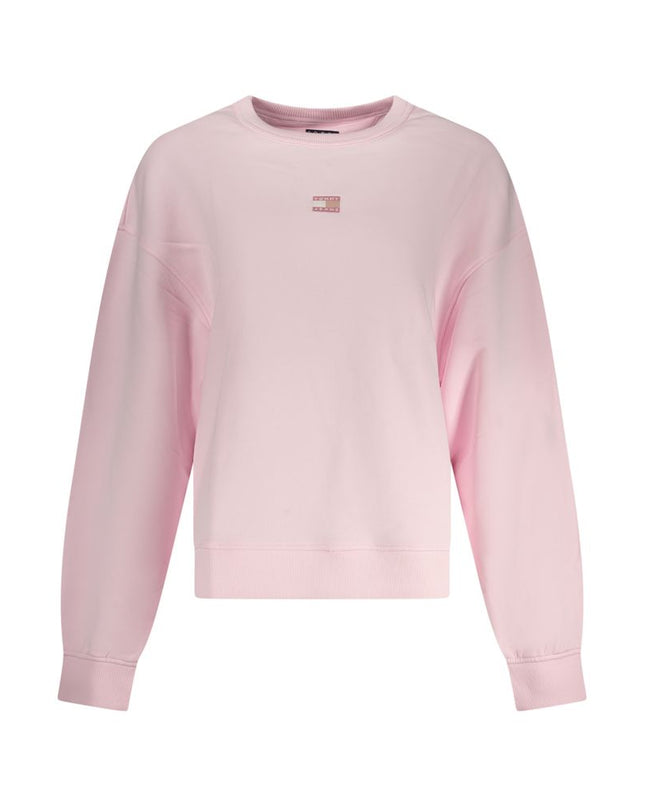 Pink Cotton Women Sweatshirt