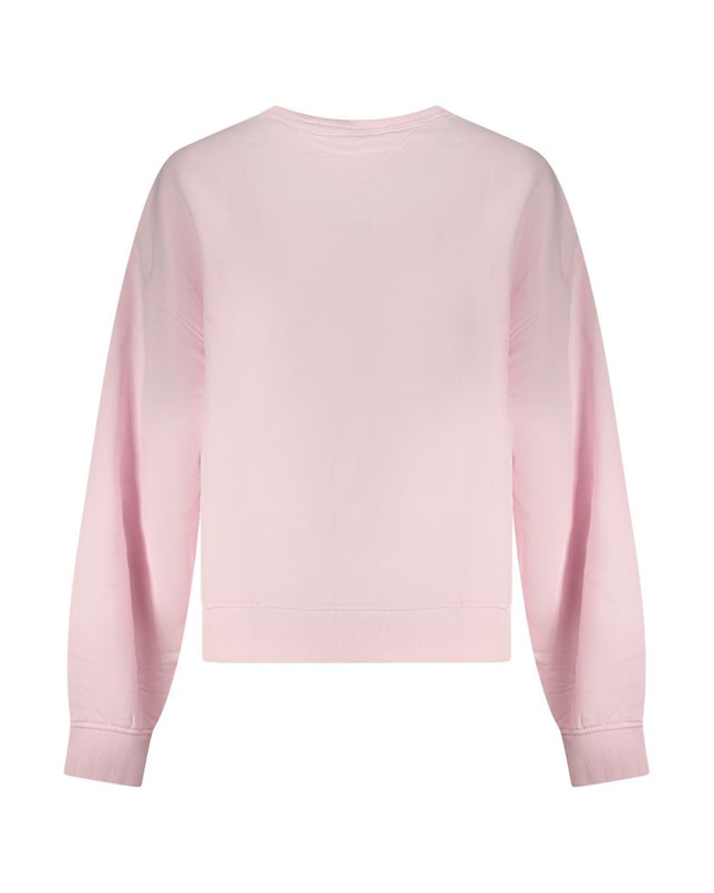 Pink Cotton Women Sweatshirt