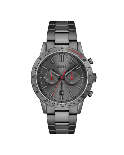 Gray Stainless Steel Dress Watch