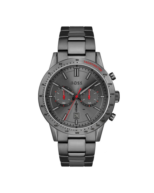 Gray Stainless Steel Dress Watch