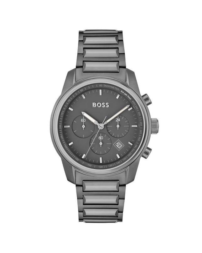 Gray Stainless Steel Dress Watch