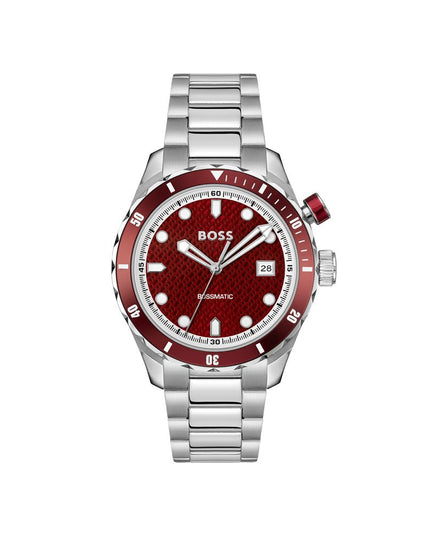 Gray Stainless Steel Dress Watch