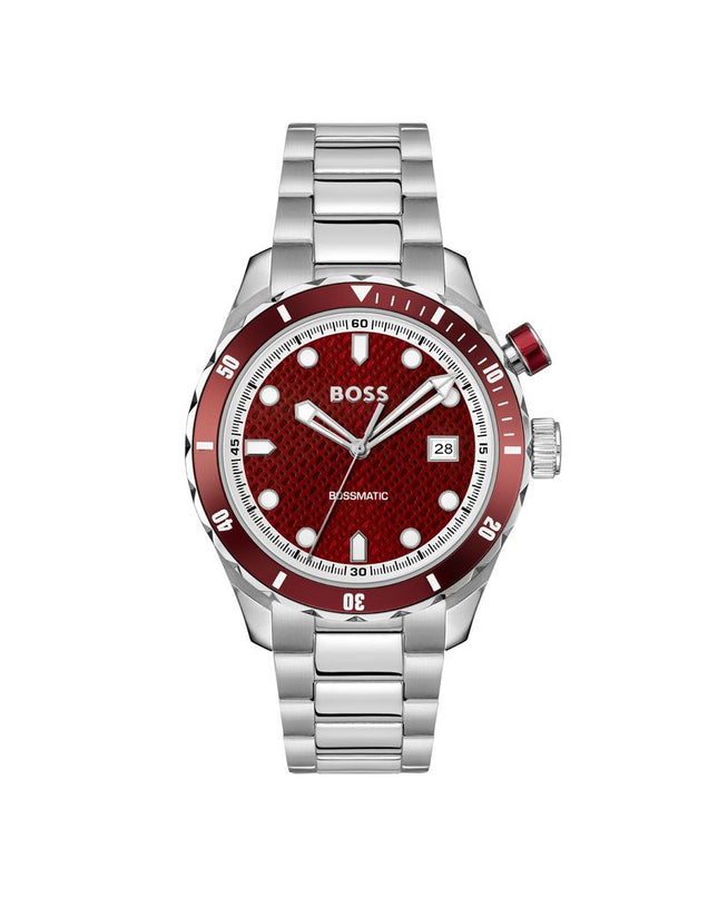 Gray Stainless Steel Dress Watch