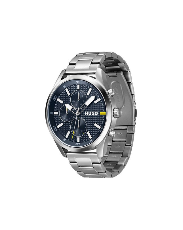 Gray Stainless Steel Dress Watch