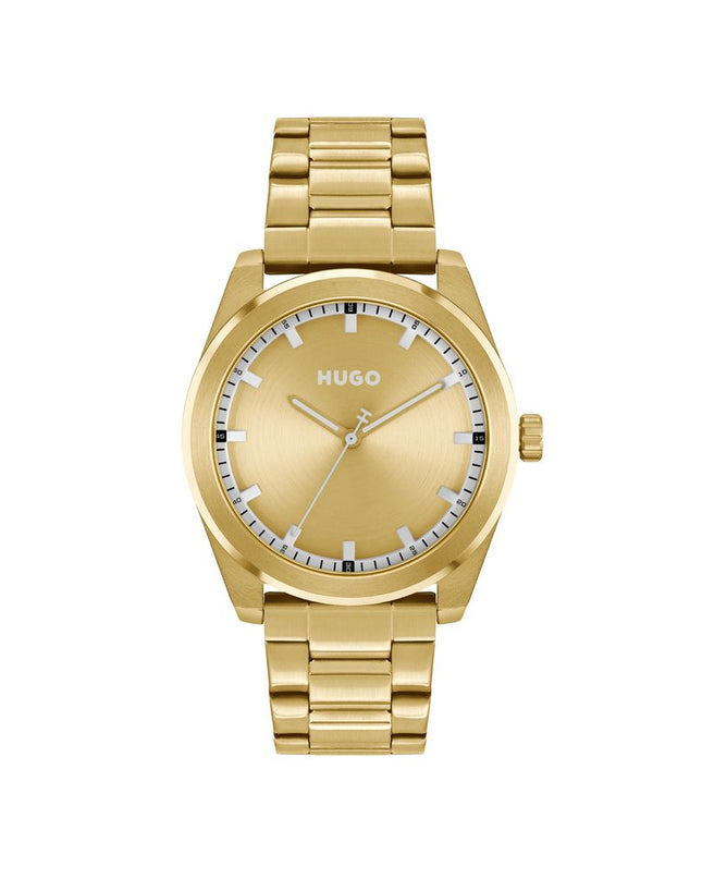 Gold Stainless Steel Dress Watch