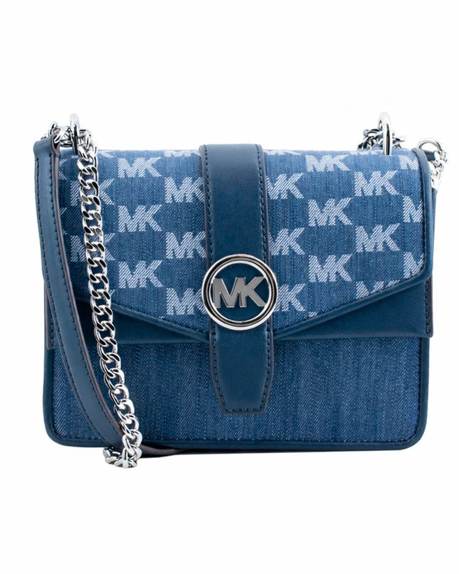 Blue Canvas Crossbody Bag