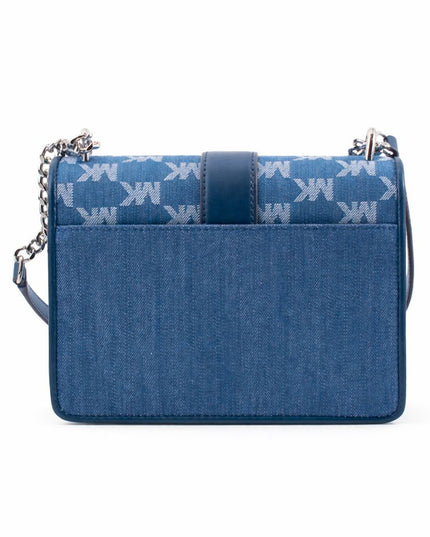 Blue Canvas Crossbody Bag
