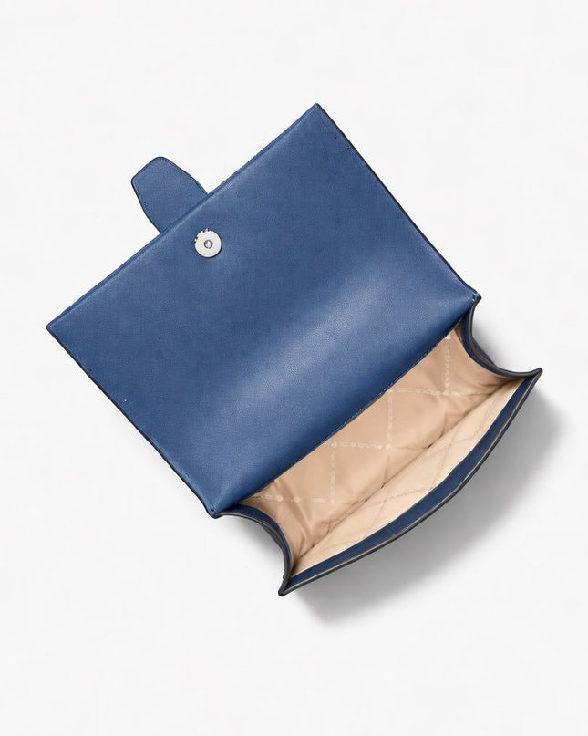 Blue Canvas Crossbody Bag