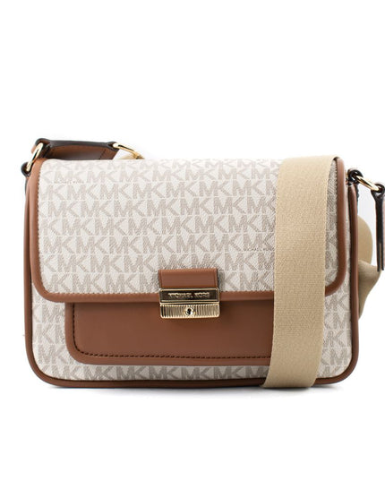 Beige Canvas Crossbody Bag