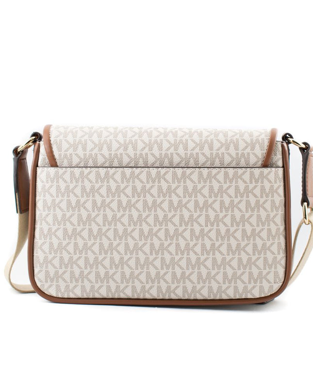 Beige Canvas Crossbody Bag