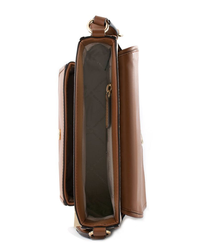 Beige Canvas Crossbody Bag