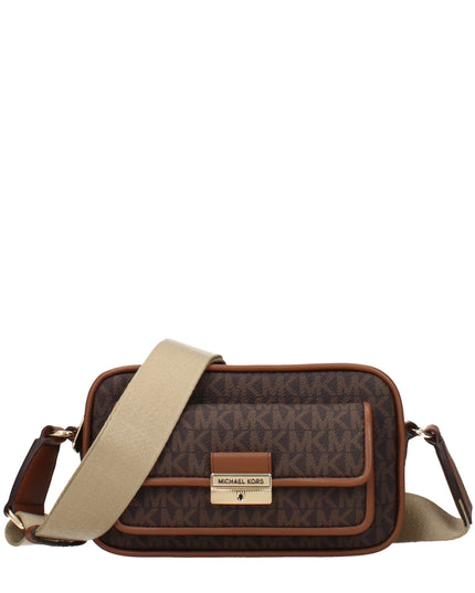 Brown Fabric Crossbody Bag