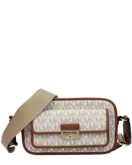 Beige Fabric Crossbody Bag