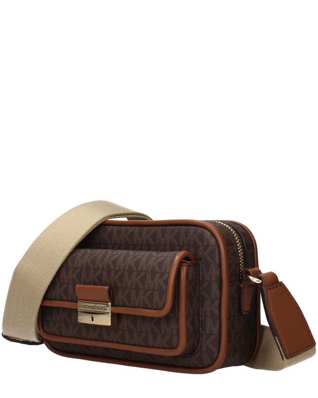 Brown Fabric Crossbody Bag