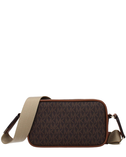 Brown Fabric Crossbody Bag