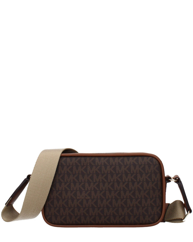 Brown Fabric Crossbody Bag