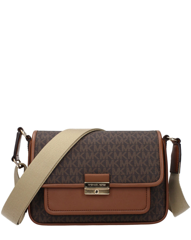 Brown Fabric Crossbody Bag