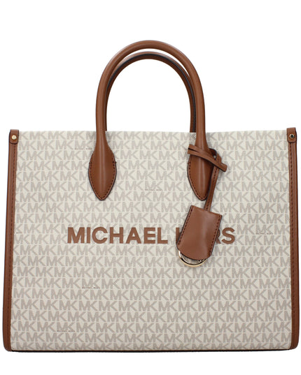 Beige Fabric Handbag