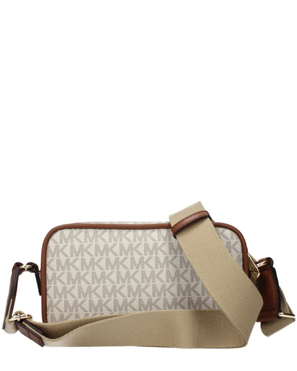 Beige Fabric Crossbody Bag
