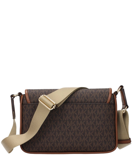 Brown Fabric Crossbody Bag
