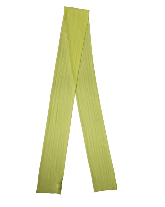 Yellow Green Silk Sash Foulard Stole 292cm x 19cm Scarf