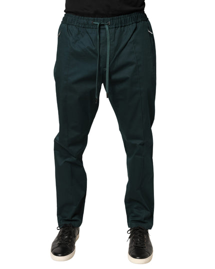 Green Cotton Skinny Men Jogger Trouser Pants
