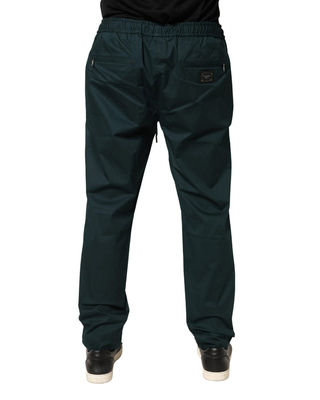 Green Cotton Skinny Men Jogger Trouser Pants