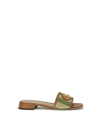 Multicolor Viscose Flat Sandals